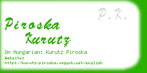 piroska kurutz business card